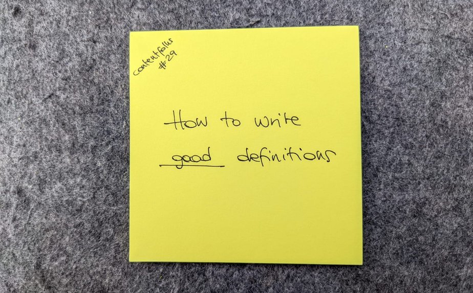 How to write good definitions