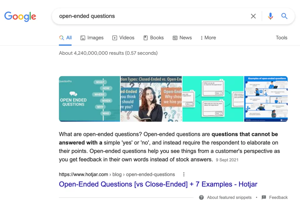 open ended questions