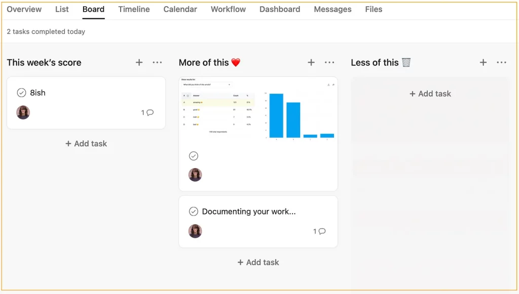 retrospective example contentfolks